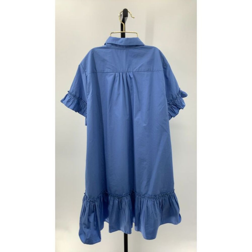 Quince Blue Ruffle Hem Dress - Picture 2 of 2